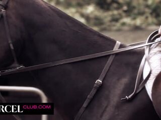 Breasty mother I'd like to fuck gets tempted by a horse rider