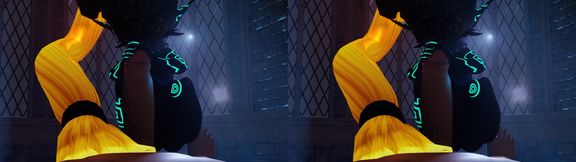 Tiny Babe Midna Smaller Than Your Cock Climbs on it for a Foot-Job