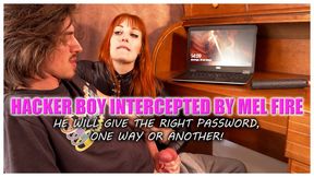 Hacker boy intercepted by Mel Fire (720 EN) - Interrogation - Female Domination - Humiliation - Eletroplay - Ballbusting