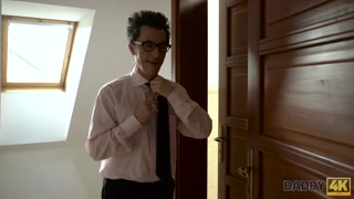 DADDY4K. After shower, babe gets a mature boner