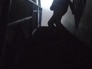 Jakol sa Hagdan Huli nang binuksan ang ilaw