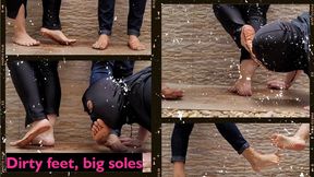 We got our feet dirty, the slave cleaned them but still needed to wash them 1080FHD