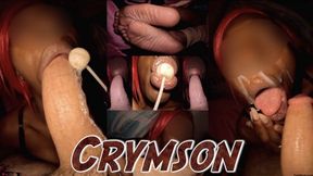 Crymson drains DaddyGoat for a big load facial!