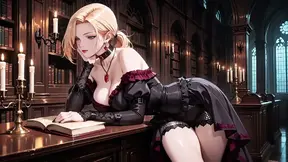 Creepy AI-generated encounter with a seductive brunette witch
