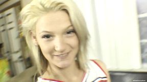 smoking hot blonde white girl adores big black cock in her small pussy