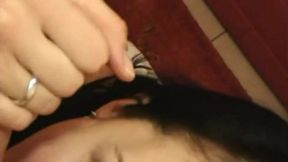 Blowjob and doggy style fuck in my white stockings