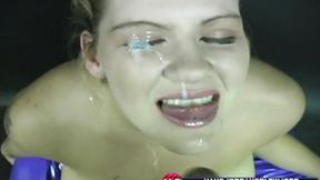 ”POV cum tart Claire jerks off meat”