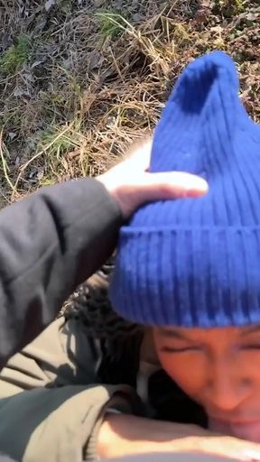 HUNT4K. We were caught by strangers during blowjob in public   Clip 1