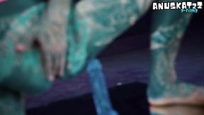 Tattooed Hippie Chick Dildo's Anal Ass