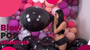 Ariel Irresistible Blow to Pop Black Qualatex 16" in Stunning Lingerie - 4K