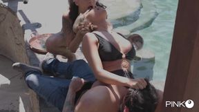 Lisa and Rebecca: We Get Fucked by the Bartender