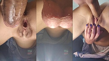 Sophie de perrito POV estrellando pelotas con creampie, pequeña puchita llena de leche