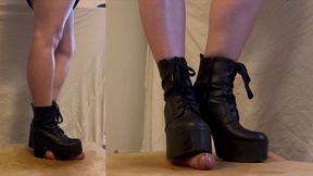 Slowly Crushed to Ruined Orgasm under Chunky Boots