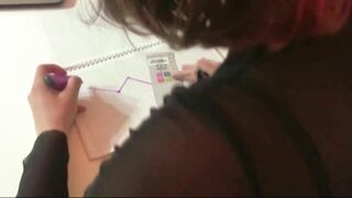 Workplace Sex into Front of the Computer makes her Happy