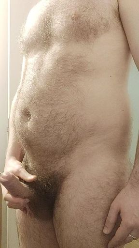 Showing off my hairy cock and ass