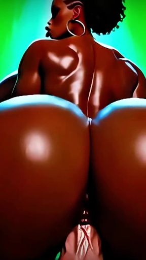 Big Ass Ebony Milfs - Blowjob and Fucking - Animated Porn (ASMR Sounds) (4K AI Generated)