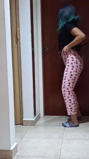Sexy girl fucks her stepsister's boyfriend while she is putting on makeup to go out on a date   Clip 1
