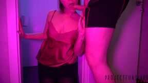Sexy Business Woman with Boss in Office Restroom for Ripping off Nylon Sex