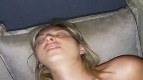 I took off the young woman's panties and she came on my cock