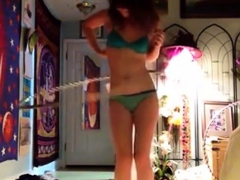 Stripping Naked while Hula Hooping