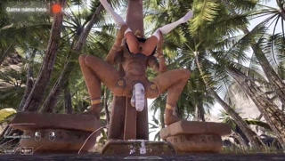 Lara Croft is a good girl because she takes the statue's fat dick in her ass. 3D Hentai Game. part 2