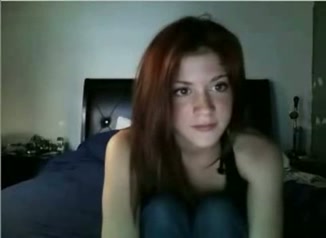 Cute red haired teen didn't mind flashing me her small titties