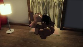 Huge Black Cock splits pussy open in apartment