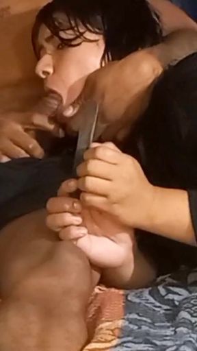 I'm left alone with my stepbrother and he makes me suck his cock   Clip 2