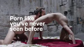 Hot blonde and brunette Lesbians have outdoor picnic sex