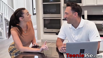 Lovely Sophia Burns missed the bus so she rode my swollen penis instead