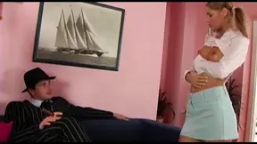 Blonde Babe Double Teamed Hard in Wild Threesome