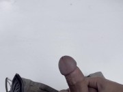 A Cock In The Mountains, Public Peeing and Cumming Off The Side Of The Road