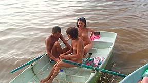 Hard college anal and bawdy cleft fucking in the boats