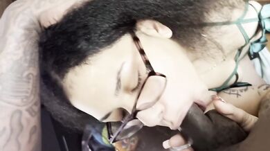 Big Hair Ebony Queen Submissive Babe Gets BBC Deep Throat Backshots Fat Ass Popping