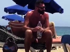Str8 spy daddy bear at the beach