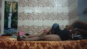 My wife to massage penis at home and had sex with her.Comming in wife ass
