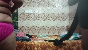 My wife to massage penis at home and had sex with her.Comming in wife ass