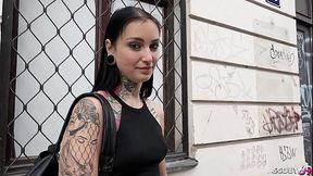 GERMAN SCOUT - TALL TATTOOED TEEN SHARLOTTE PICKUP AND RAW FUCK AT STREET CASTING