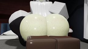 Roblox slut rides black cock