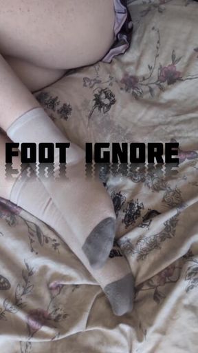 Get hard watching my perfect feet tease you in white socks - foot ignore