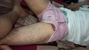 Wow first time hold my stepbrother big cock from underwear then i open it