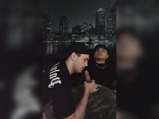 Caught Jerking Off by My Hunk and Got My Weenie Sucked Hard - this guy drank my cum