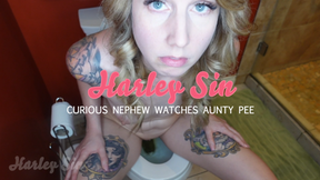 Curious Nephew Watches Aunty Pee