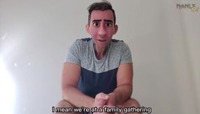 Step dad rides his sons barefoot till he gushes remembering socks