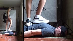 backmassage with sneakers by Alice (two cameras)