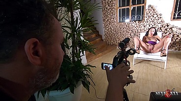 Caroline Moraes nos bastidores da gravação de seu primeiro filme - Hugo Belfort - Sandro Lima - Binho Ted - Capoeira Ator