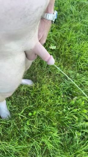 Pissing outdoors