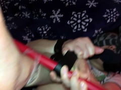 Balomiri Bianca Nicoleta fucked feet tied to a broomstick