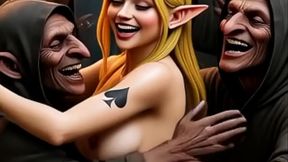 Stupid AI edit...Zelda, dripping juice and ass