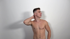 EastBoys.com - Muscle hairy straight guy at the casting